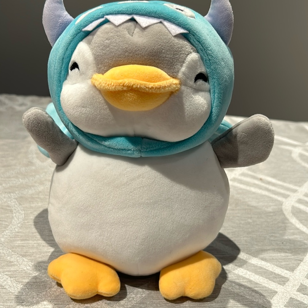 MINISO Penguin with Monster hat- Mini Family Plush Animal Toy 8.7'' - Cute